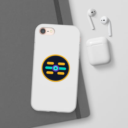 The Boards Shop Clear Phone Case with Colorful Tech Emblem