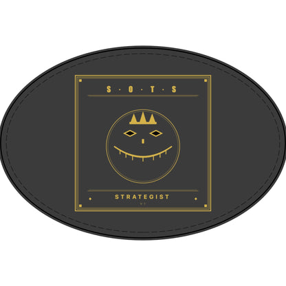 Strategist Faux Leather Patch – Engraved Gold Emblem