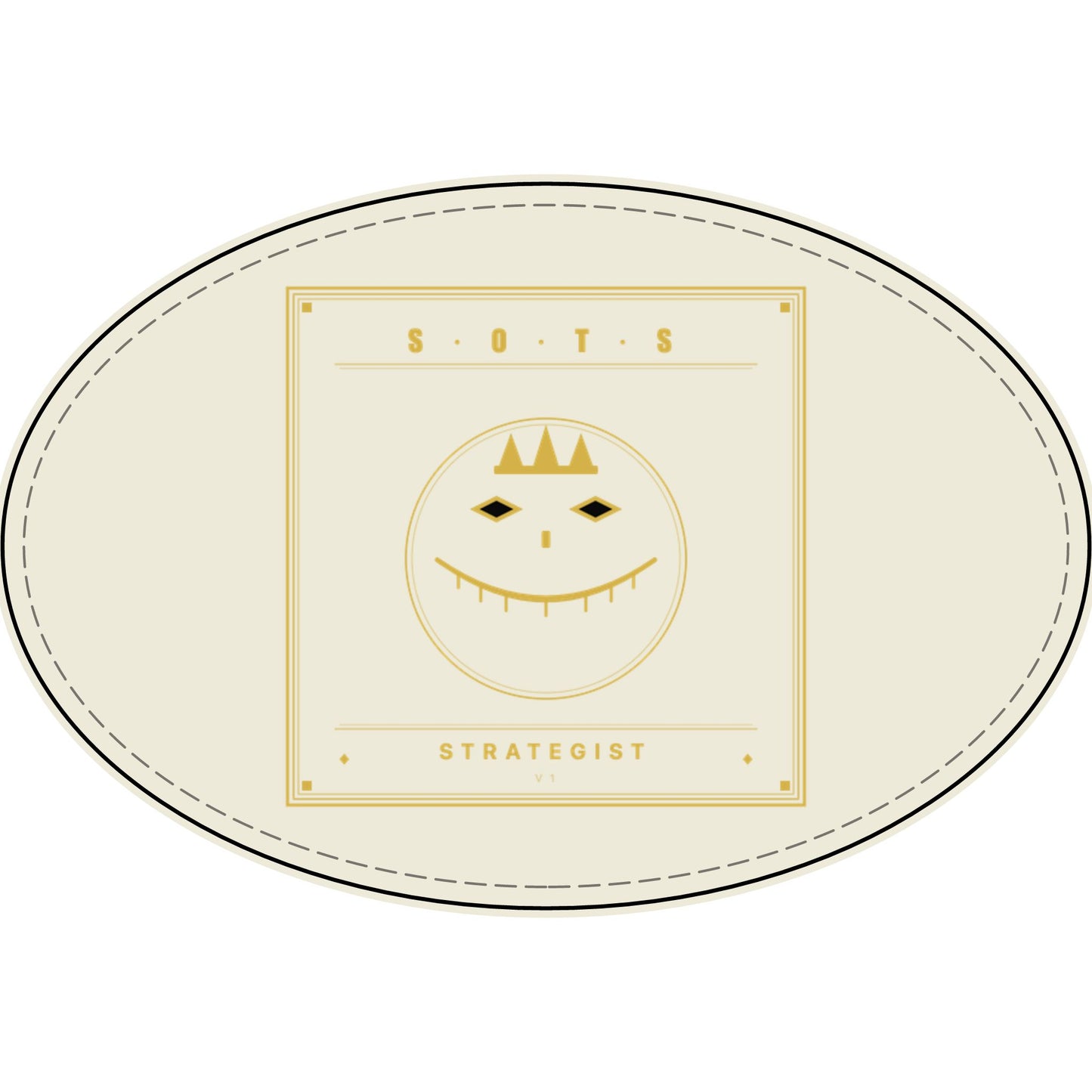 Strategist Faux Leather Patch – Engraved Gold Emblem