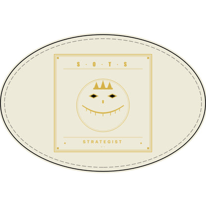 Strategist Faux Leather Patch – Engraved Gold Emblem