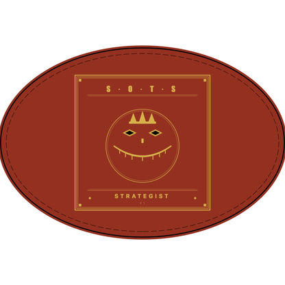 Strategist Faux Leather Patch – Engraved Gold Emblem