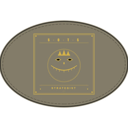 Strategist Faux Leather Patch – Engraved Gold Emblem