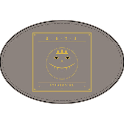 Strategist Faux Leather Patch – Engraved Gold Emblem