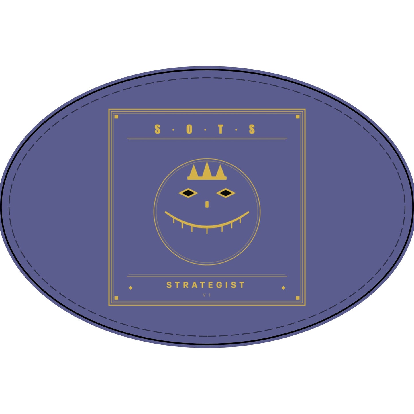 Strategist Faux Leather Patch – Engraved Gold Emblem