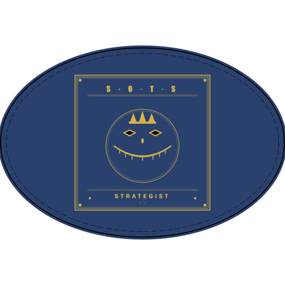 Strategist Faux Leather Patch – Engraved Gold Emblem