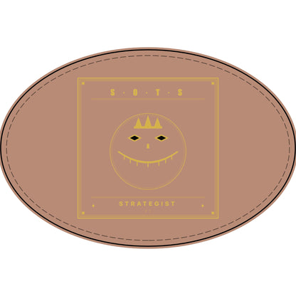 Strategist Faux Leather Patch – Engraved Gold Emblem