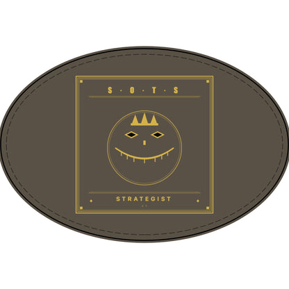 Strategist Faux Leather Patch – Engraved Gold Emblem