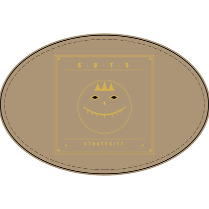 Strategist Faux Leather Patch – Engraved Gold Emblem