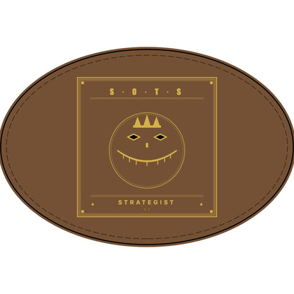 Strategist Faux Leather Patch – Engraved Gold Emblem