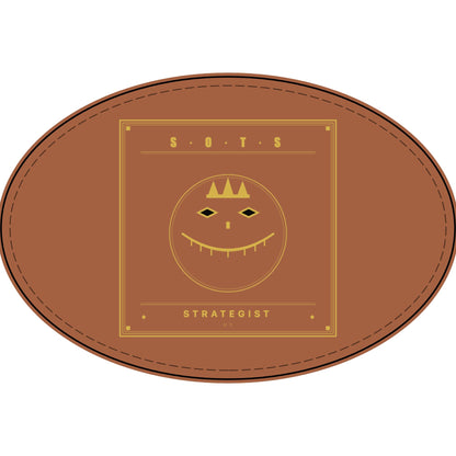 Strategist Faux Leather Patch – Engraved Gold Emblem