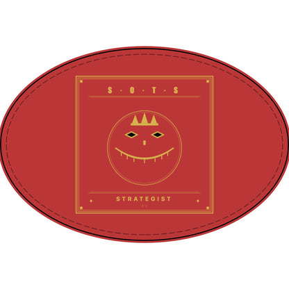 Strategist Faux Leather Patch – Engraved Gold Emblem