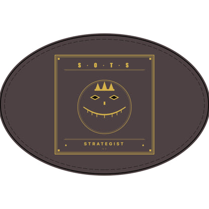 Strategist Faux Leather Patch – Engraved Gold Emblem