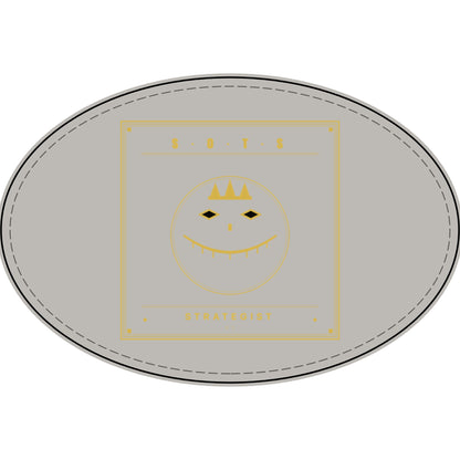 Strategist Faux Leather Patch – Engraved Gold Emblem