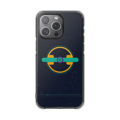 The Boards Shop Clear Magnetic Phone Case — Retro Space Target