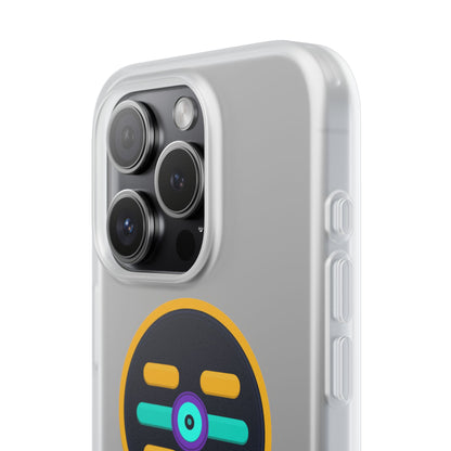 The Boards Shop Clear Phone Case with Colorful Tech Emblem