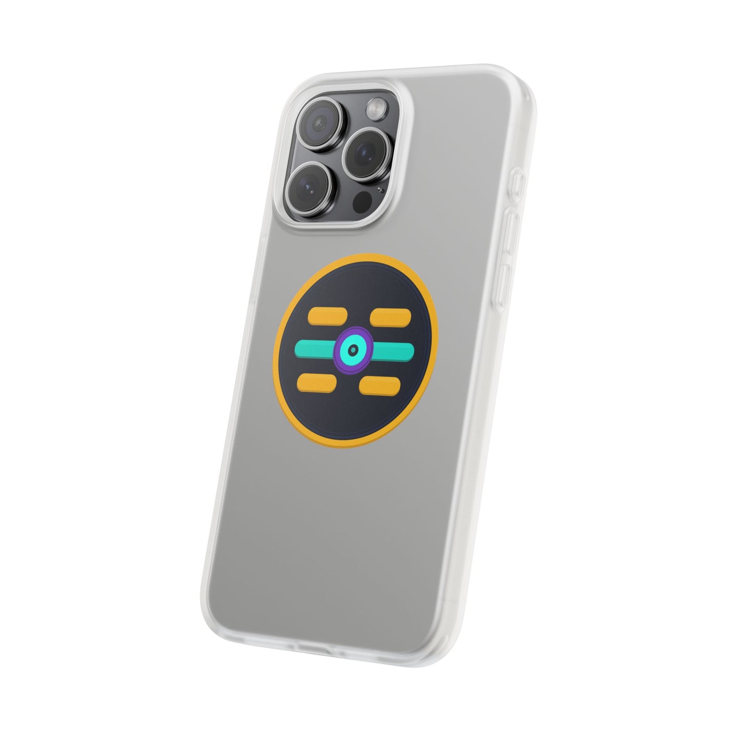 The Boards Shop Clear Phone Case with Colorful Tech Emblem