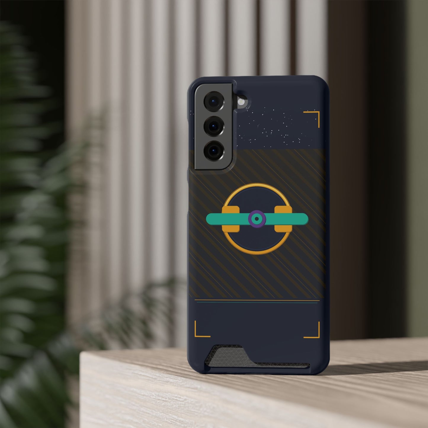 Blaise Series Wallet Phone Case — Retro Geometric Target