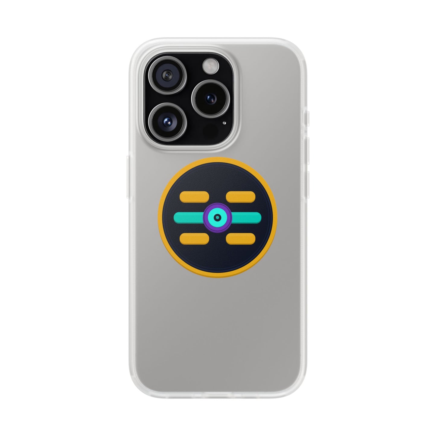 The Boards Shop Clear Phone Case with Colorful Tech Emblem
