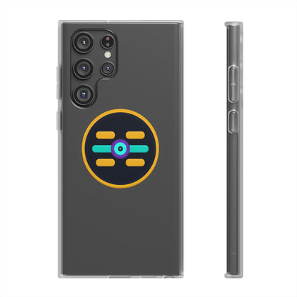 The Boards Shop Clear Phone Case with Colorful Tech Emblem