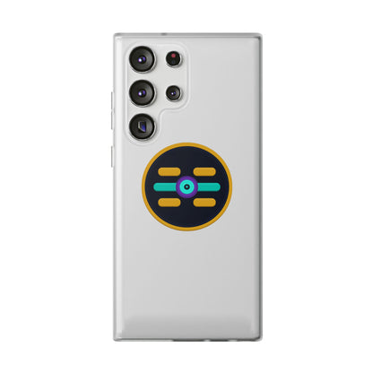 The Boards Shop Clear Phone Case with Colorful Tech Emblem