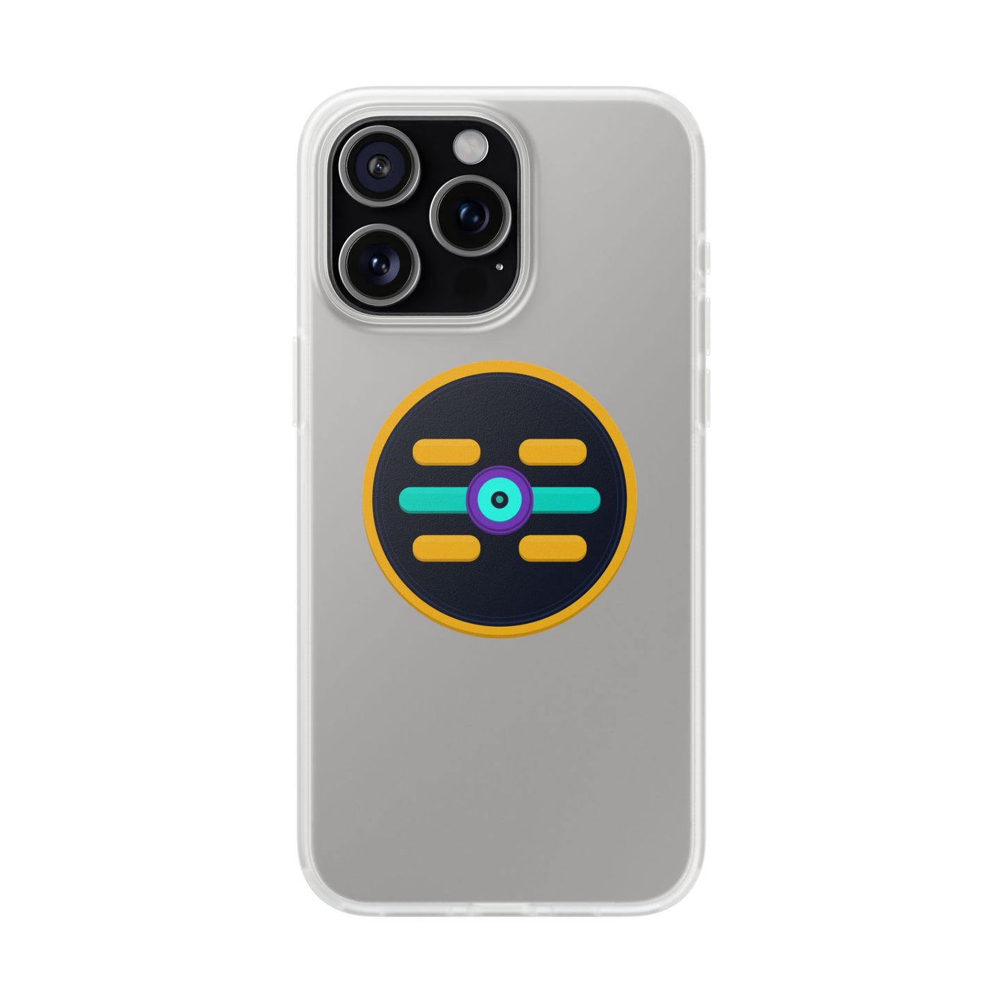 The Boards Shop Clear Phone Case with Colorful Tech Emblem