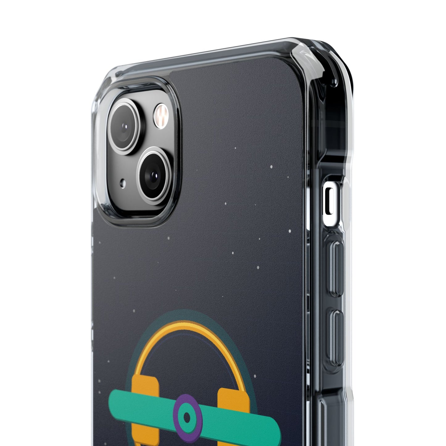 The Boards Shop Clear Magnetic Phone Case — Retro Space Target