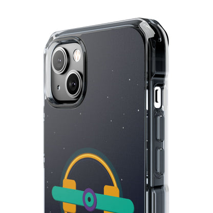 The Boards Shop Clear Magnetic Phone Case — Retro Space Target
