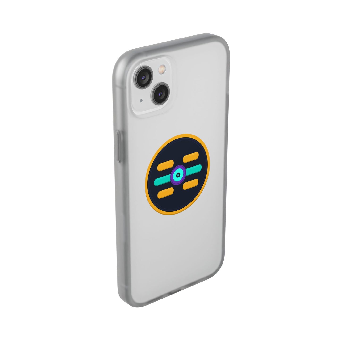The Boards Shop Clear Phone Case with Colorful Tech Emblem