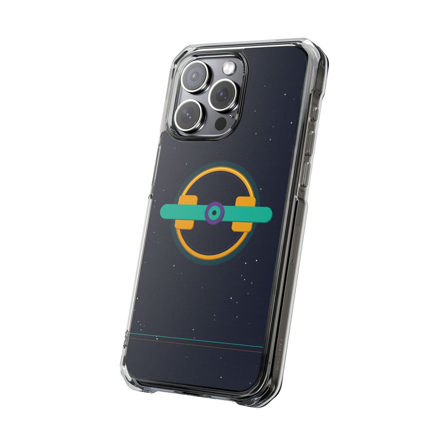 The Boards Shop Clear Magnetic Phone Case — Retro Space Target