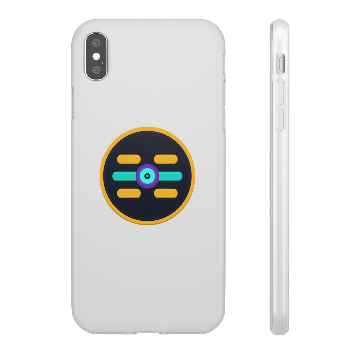 The Boards Shop Clear Phone Case with Colorful Tech Emblem