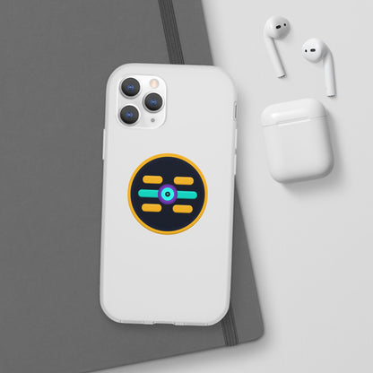 The Boards Shop Clear Phone Case with Colorful Tech Emblem