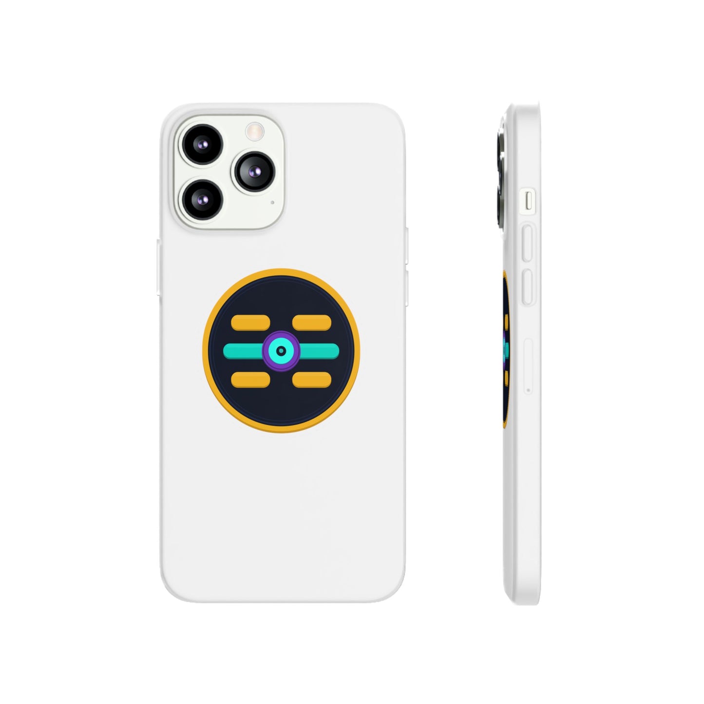 The Boards Shop Clear Phone Case with Colorful Tech Emblem