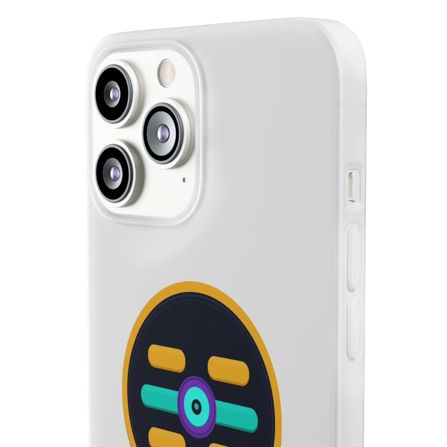 The Boards Shop Clear Phone Case with Colorful Tech Emblem