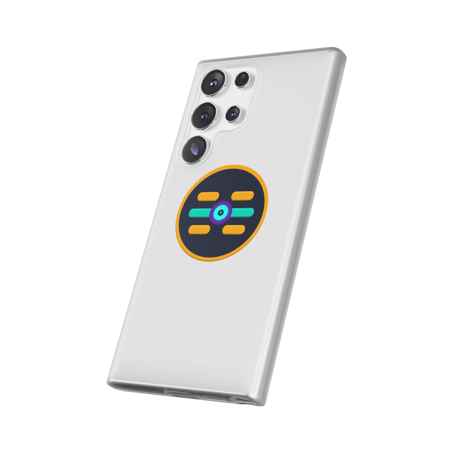 The Boards Shop Clear Phone Case with Colorful Tech Emblem