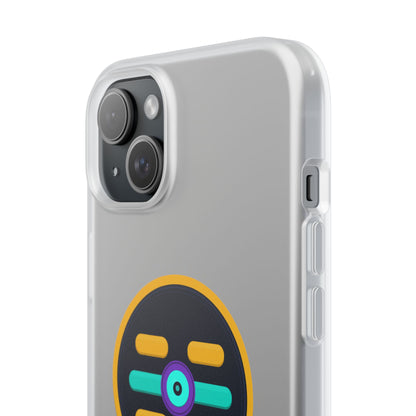 The Boards Shop Clear Phone Case with Colorful Tech Emblem