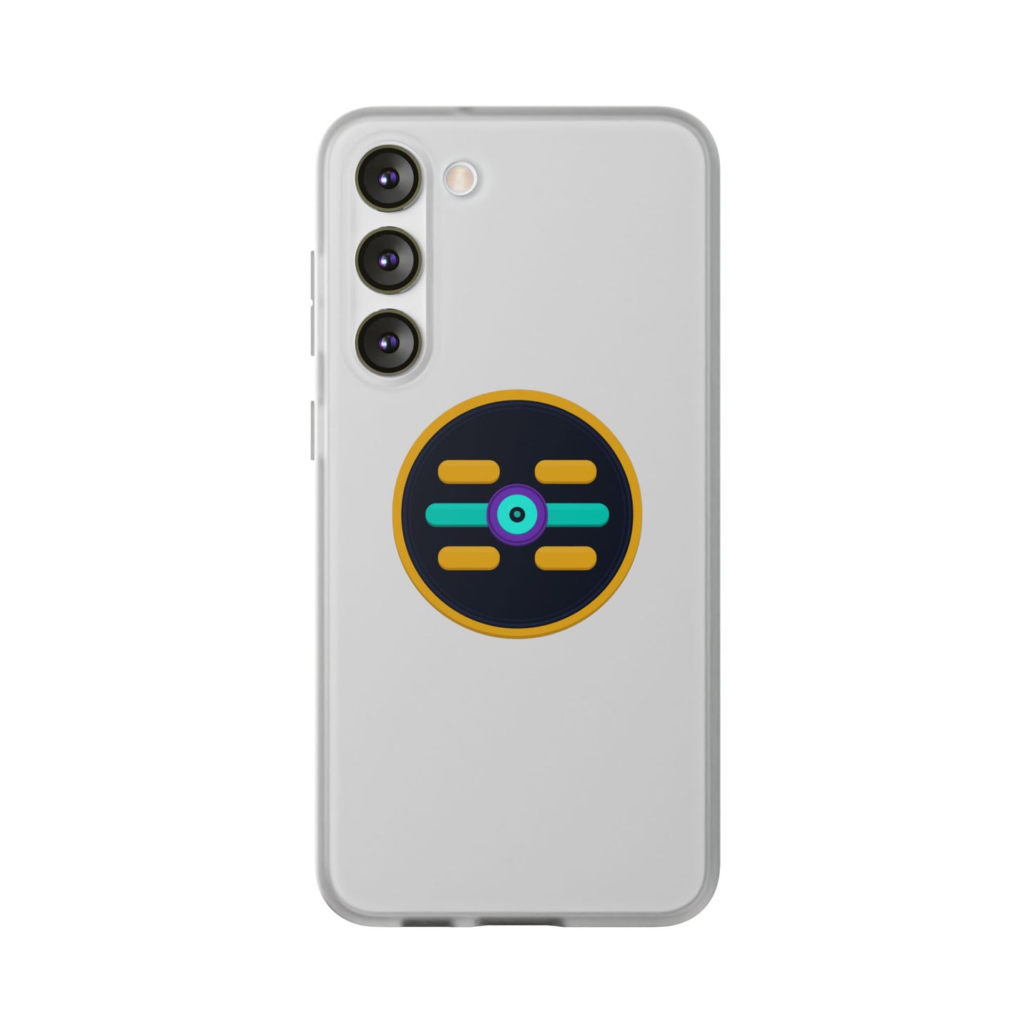 The Boards Shop Clear Phone Case with Colorful Tech Emblem
