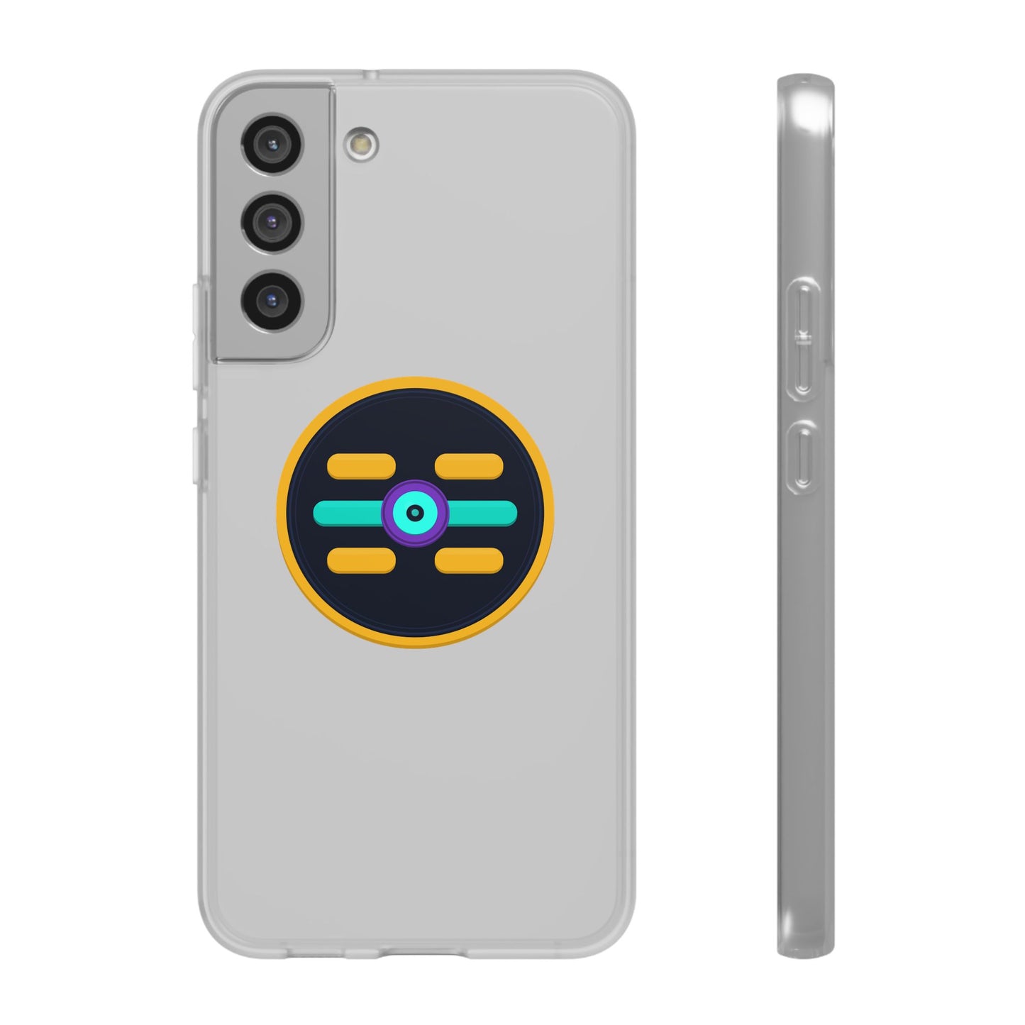 The Boards Shop Clear Phone Case with Colorful Tech Emblem