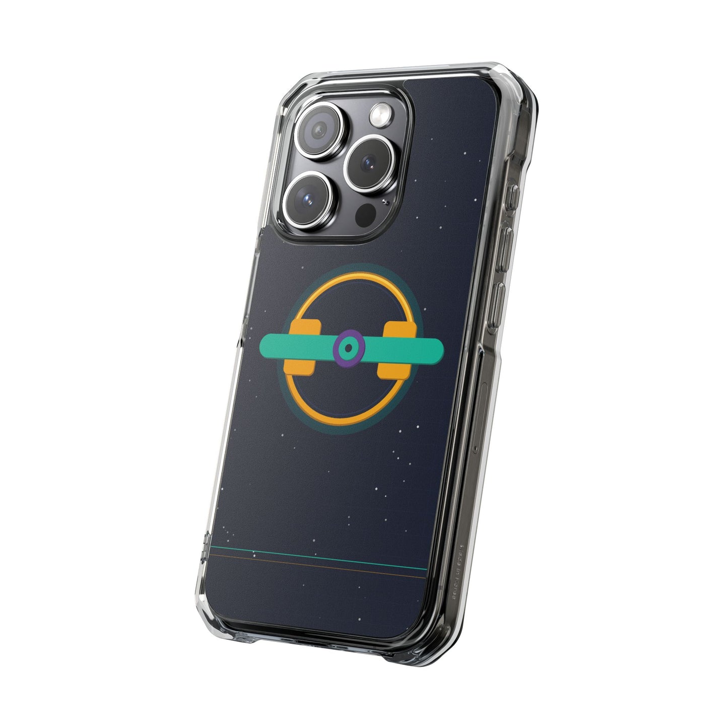 The Boards Shop Clear Magnetic Phone Case — Retro Space Target