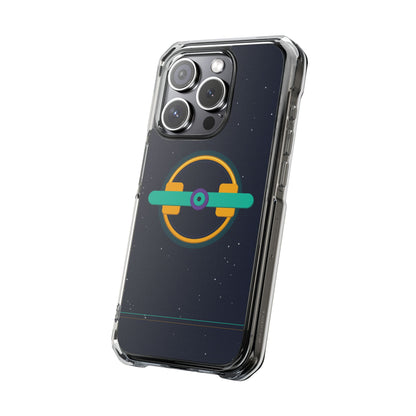 The Boards Shop Clear Magnetic Phone Case — Retro Space Target