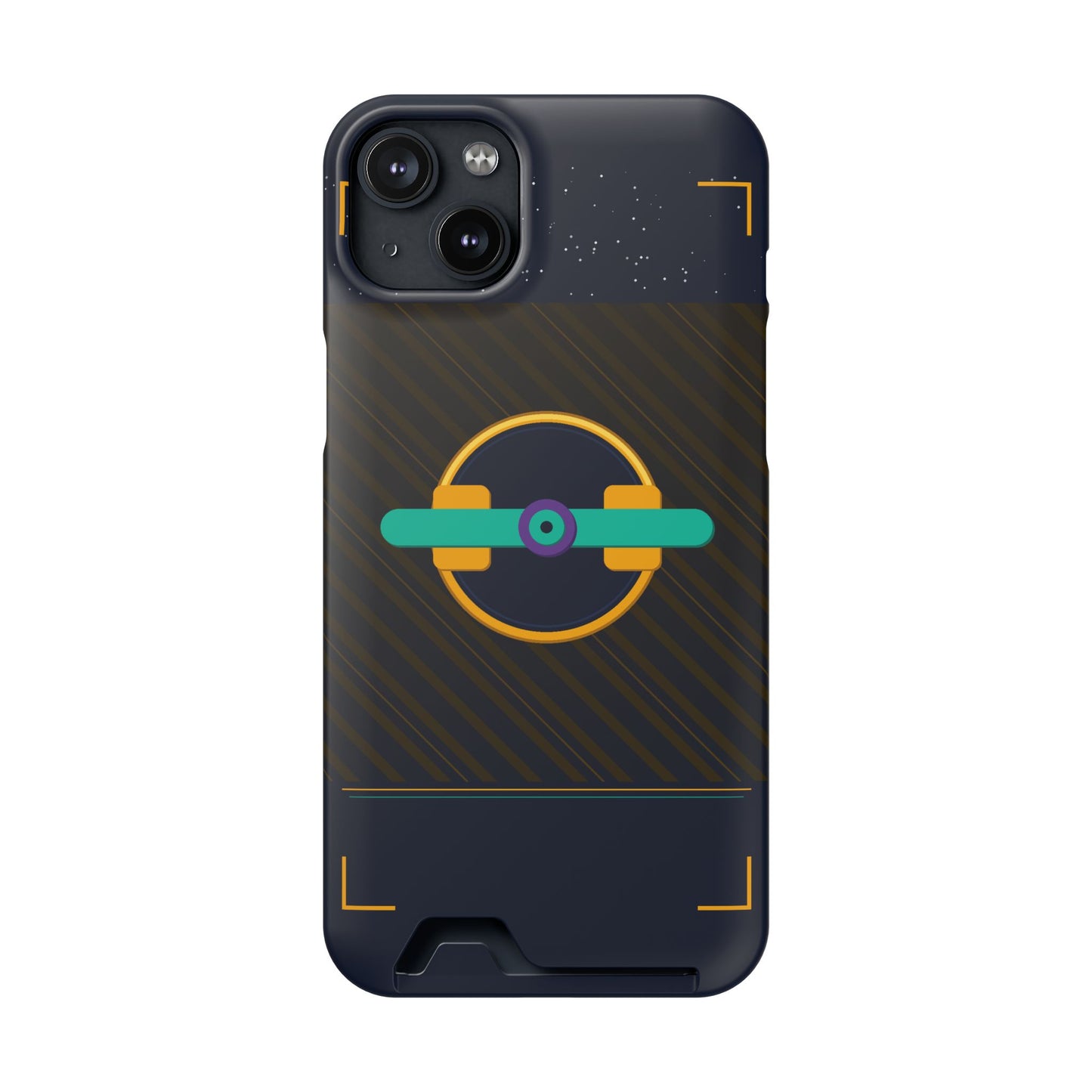Blaise Series Wallet Phone Case — Retro Geometric Target