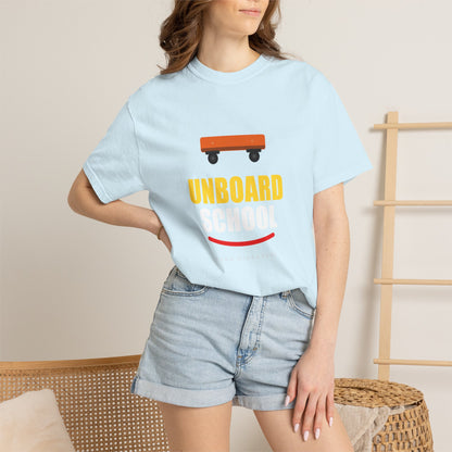 Unboard Skateboard T‑Shirt — Minimal Retro Skate Graphic Tee