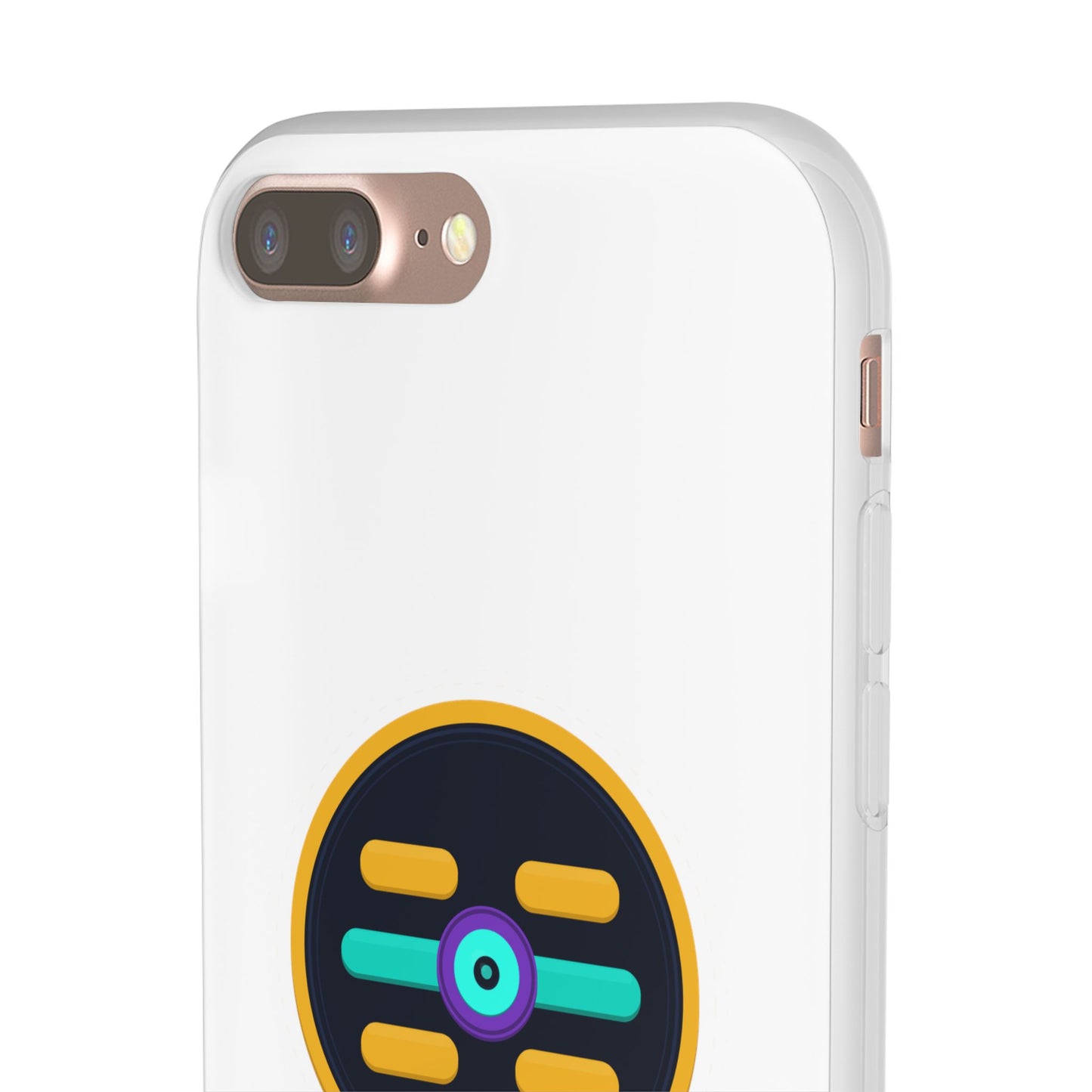 The Boards Shop Clear Phone Case with Colorful Tech Emblem