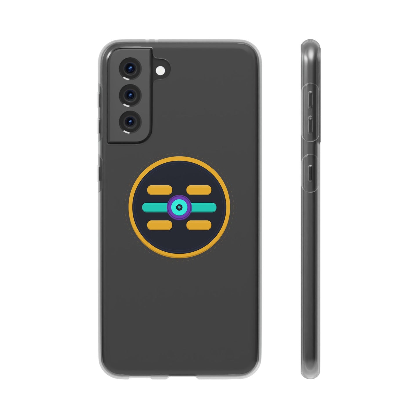 The Boards Shop Clear Phone Case with Colorful Tech Emblem