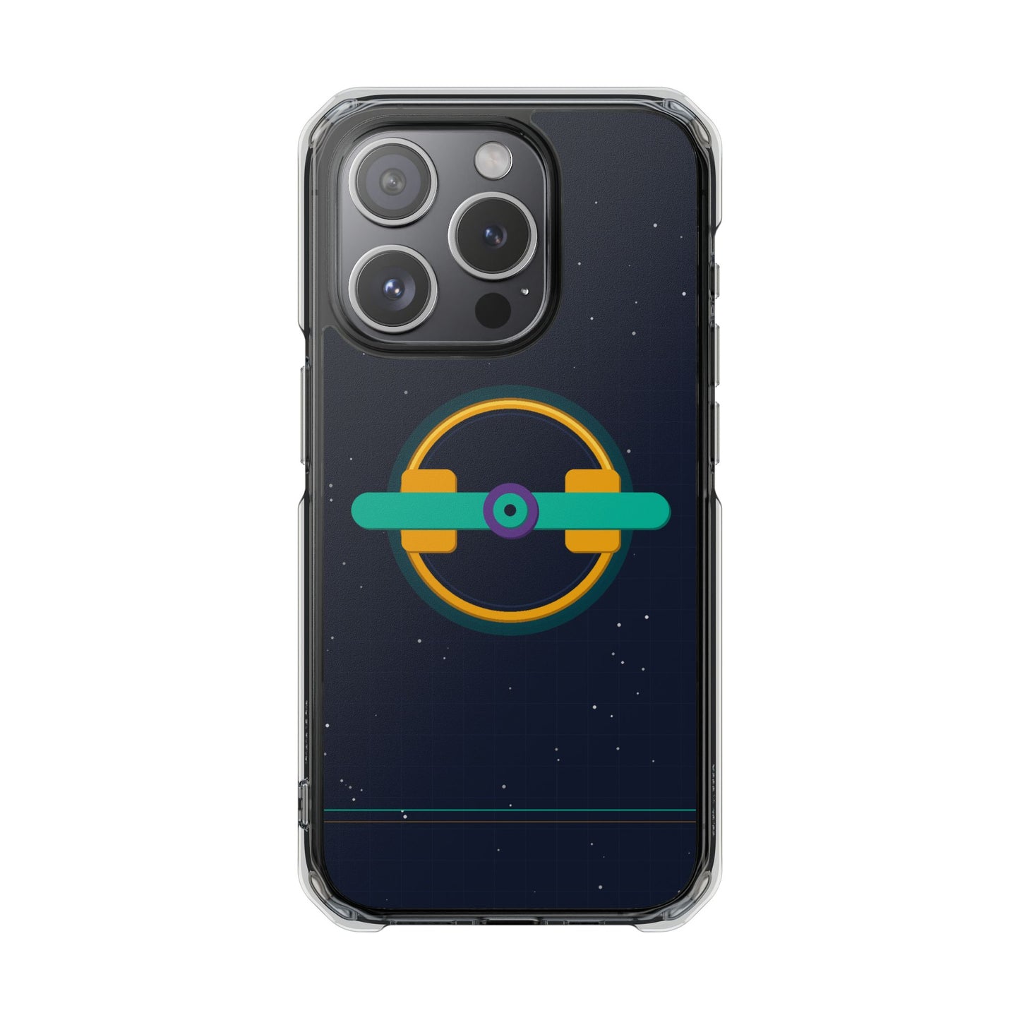 The Boards Shop Clear Magnetic Phone Case — Retro Space Target