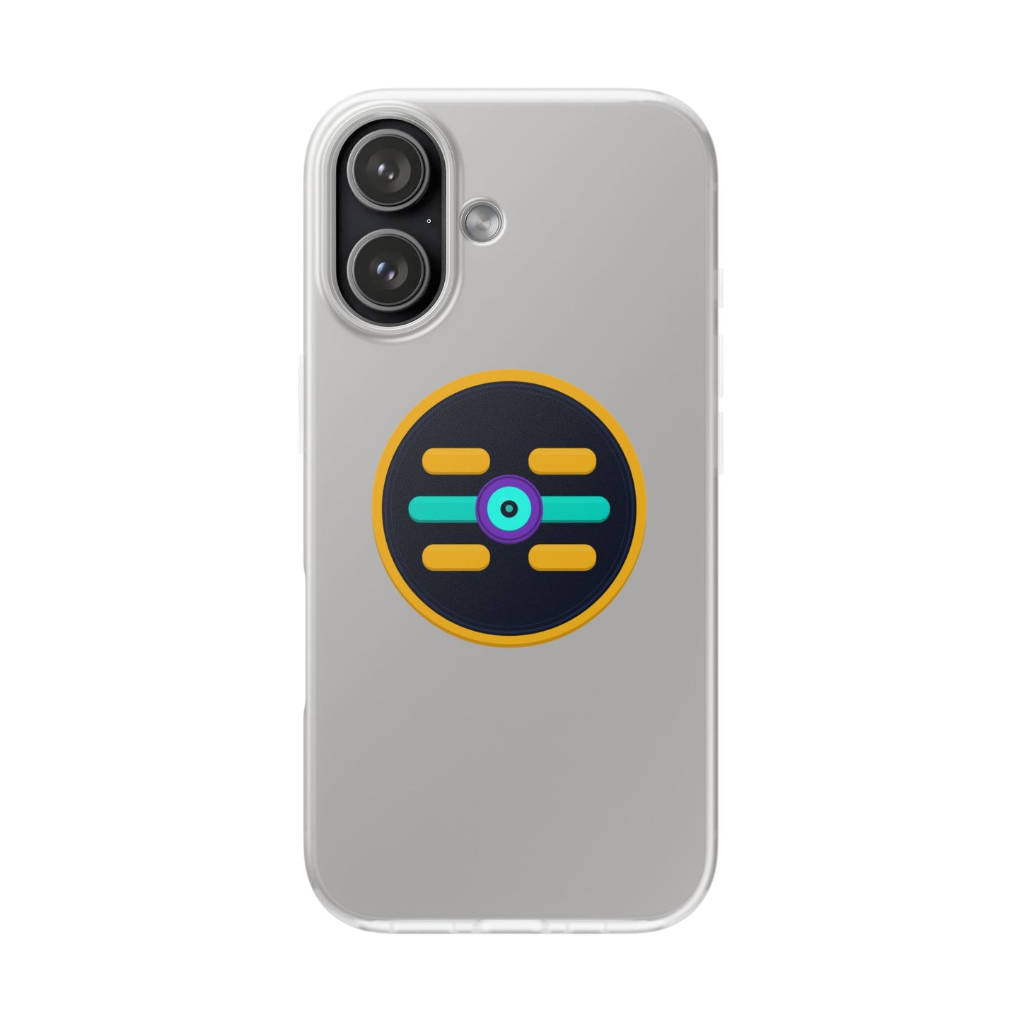 The Boards Shop Clear Phone Case with Colorful Tech Emblem