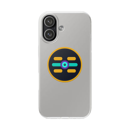 The Boards Shop Clear Phone Case with Colorful Tech Emblem