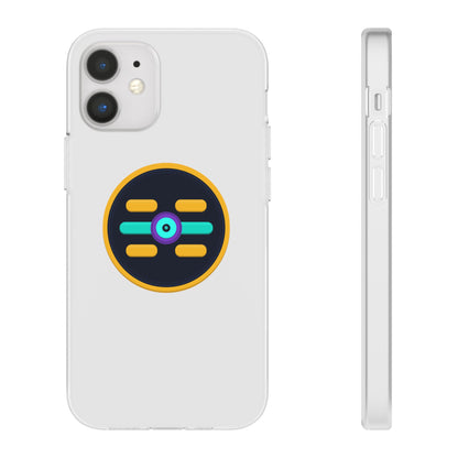 The Boards Shop Clear Phone Case with Colorful Tech Emblem