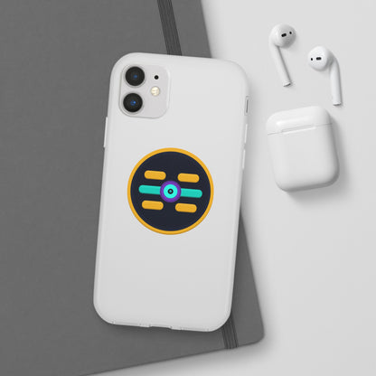 The Boards Shop Clear Phone Case with Colorful Tech Emblem