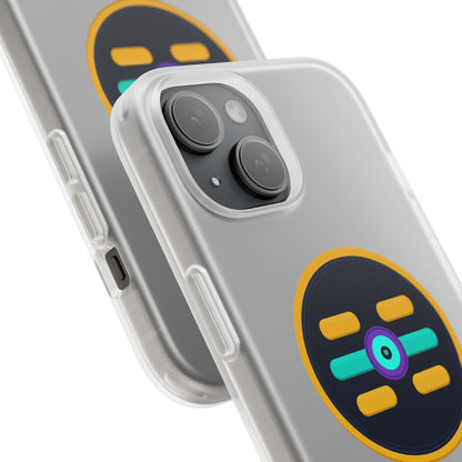 The Boards Shop Clear Phone Case with Colorful Tech Emblem