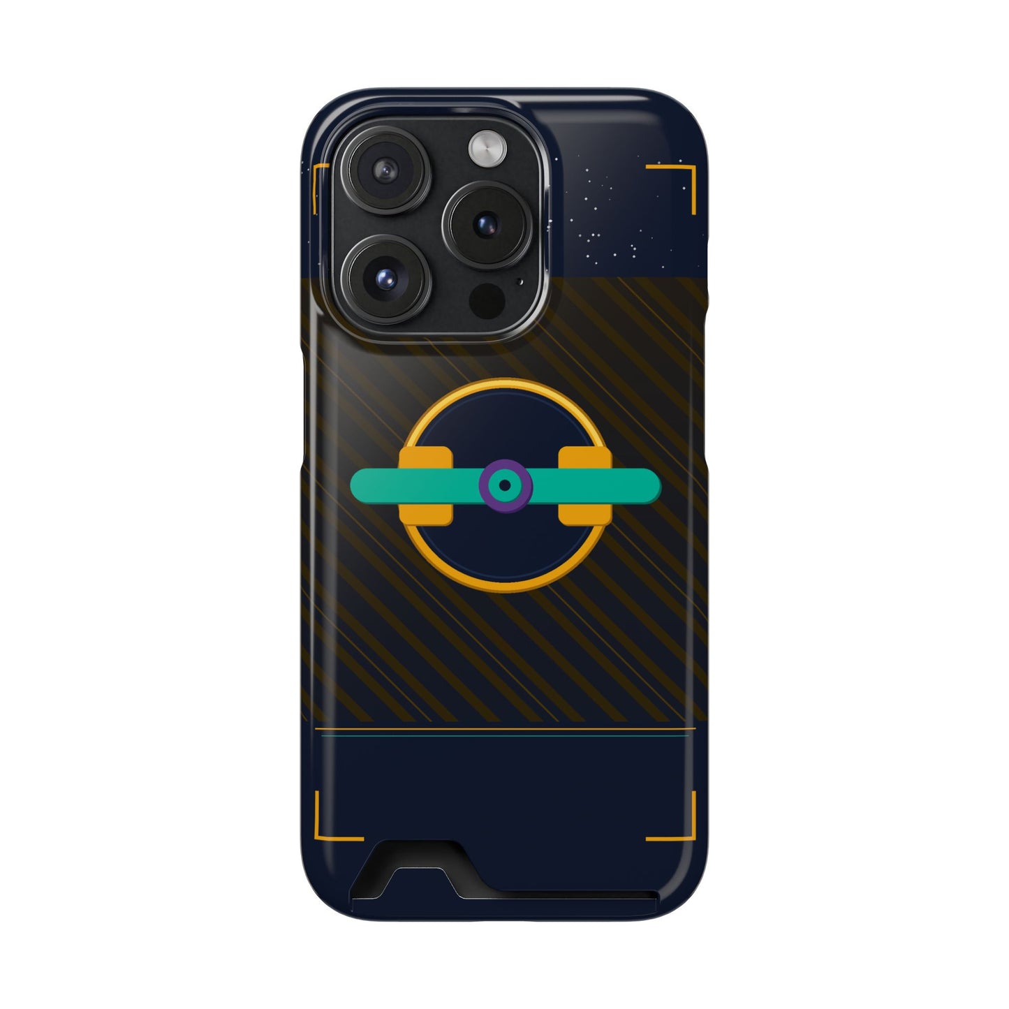 Blaise Series Wallet Phone Case — Retro Geometric Target